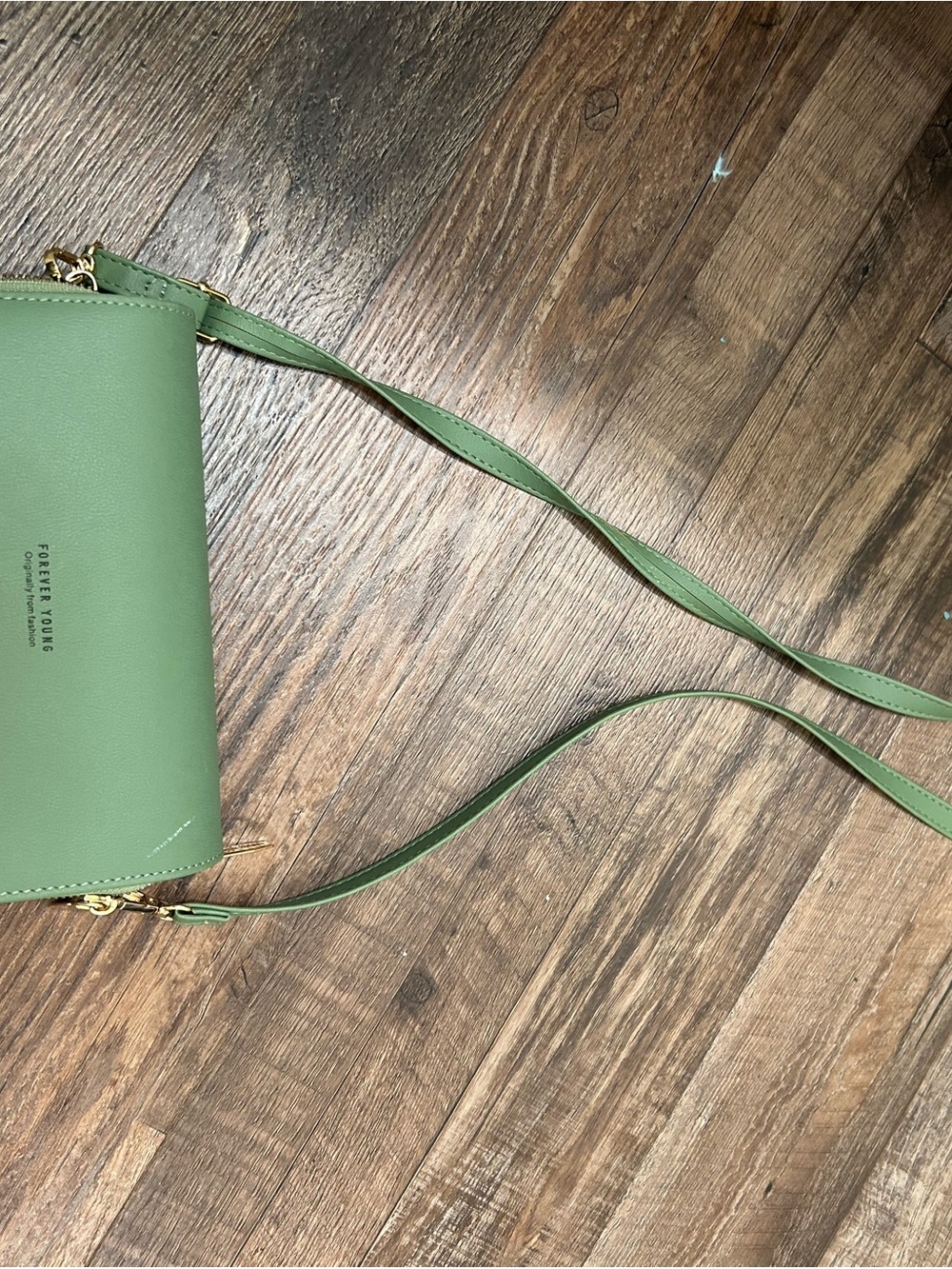 Forever Young Mint Green Crossbody Bag with Gold Hardware